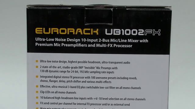 [Review]Behringer UB1002FX 10-Input 2-Bus Mixer With Fx In Strumenti Musicali