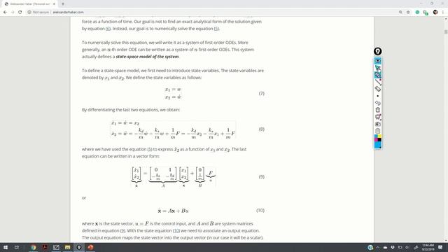 Control Systems Lecture 1: State-space models and Python simulation of differential equations смотреть онлайн