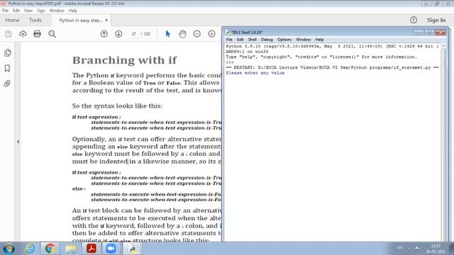 Control Structure In Python Interpreter (By Prof. M. Jambhulkar) смотреть онлайн