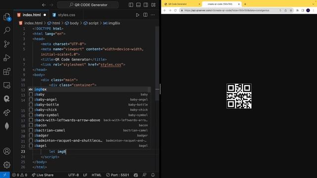 QR Code Generator Using HTML CSS JavaScript | JavaScript Project смотреть онлайн