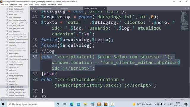 Como fazer aparecer um telinha java no php após atualizar o cadastro смотреть онлайн