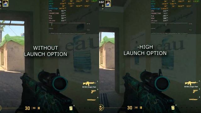 CS2 WITH LAUNCH OPTION -HIGH VS WITHOUT LAUNCH OPTION : Ver 4/Jan/2024 смотреть онлайн