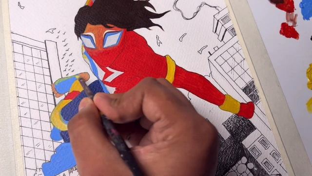 Spider-Man Drawing, pavitr Prabhakar drawing смотреть онлайн