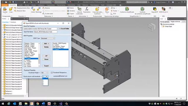 AddIn - Inventor Export BOM to excel with Thumbnails in cells comments смотреть онлайн