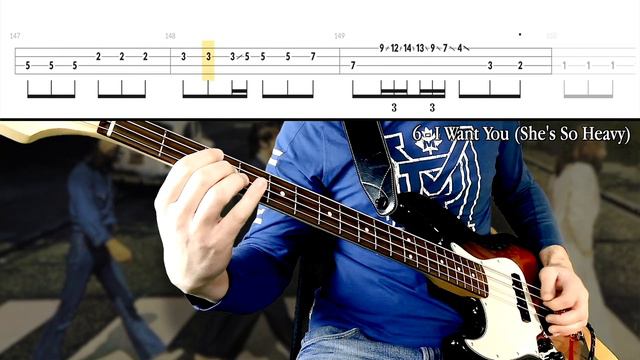 All Abbey Road songs in a single video /// BASS LINE [Play Along Tabs] смотреть онлайн