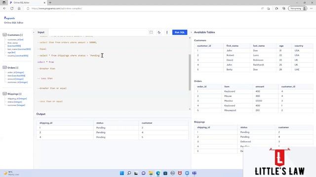How to use Operators in Select statement in sql query | #selectstatement #sql #sqlquery #operators смотреть онлайн