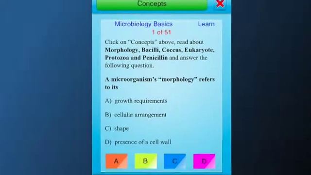 iOS, android and windows phone app - QVprep Learn Microbiology смотреть онлайн