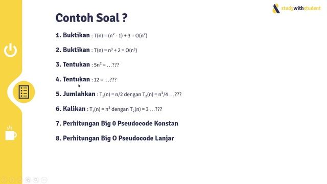 #3 Kompleksitas Waktu Asimptotik (Big O) | ANALISIS & STRATEGI ALGORITMA смотреть онлайн