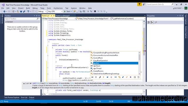 Real Time Processor Knowledge in C# (C # Gerçek Zamanlı İşlemci Bilgisi ) смотреть онлайн