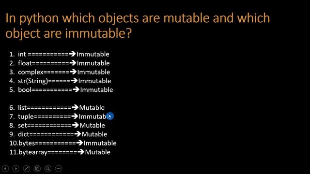 Which objects are mutable and which are immutable in python || Python interview Question смотреть онлайн