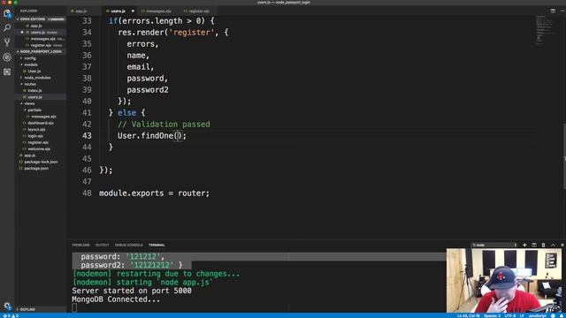 Node.js With Passport Authentication | Full Project смотреть онлайн