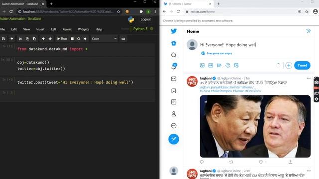 Twitter Auto Post | Twitter Automation | Auto Tweet- Python,DataKund смотреть онлайн