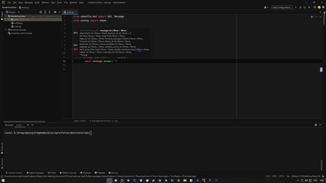 РАЗРАБОТКА ЧАТ-БОТА ДЛЯ VK НА VKBOTTLE| [ЧАСТЬ 1] смотреть онлайн