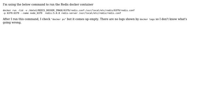 Databases: Redis docker container not coming up with custom config file смотреть онлайн
