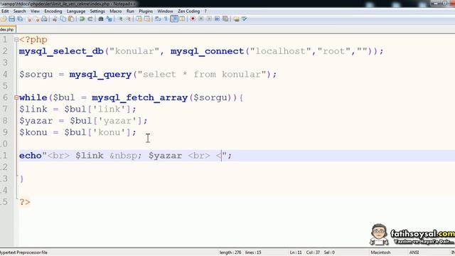 PHP & MySql Limit ile veri süzme işlemleri {Fatihsoysal.com} смотреть онлайн