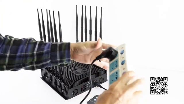 12 antennas 90 watt powerful wireless signal jammer up to 80m with remote control turn ON/OFF смотреть онлайн