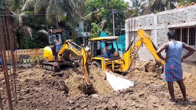 BASEMENT FILLING WORK JCB3DX AND JS30 PLUS AT ELATHANGUDI, MAYILADUTHURAI..... смотреть онлайн