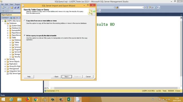 IMPORTANDO DADOS DO EXCEL PARA O SQL SERVER PELO SSMS смотреть онлайн