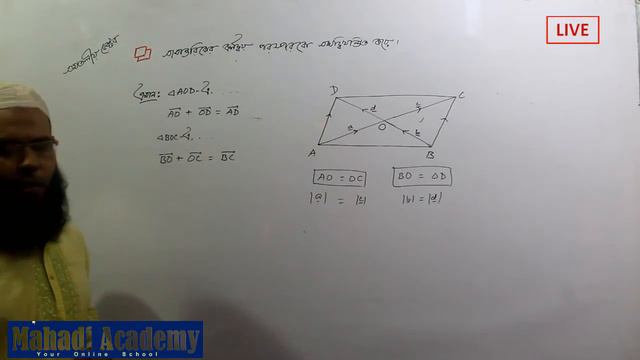 ভেক্টর পদ্ধতিতে প্রমাণঃ সামান্তরিকের কর্ণদ্বয় পরস্পরকে সমদ্বিখন্ডিত করে। Mahadi Academy Live смотреть онлайн