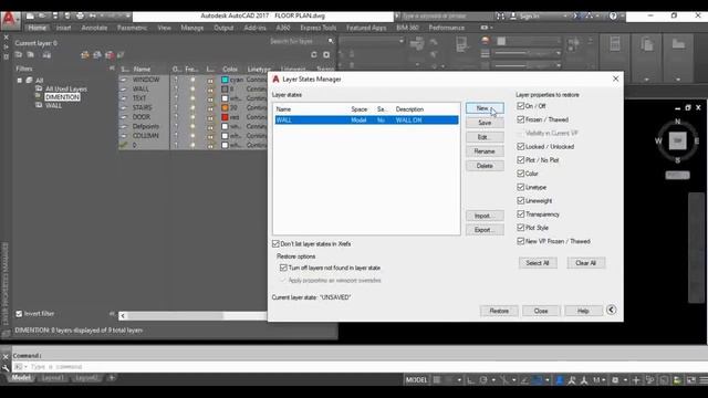 AutoCAD LAYER STATES MANAGER смотреть онлайн