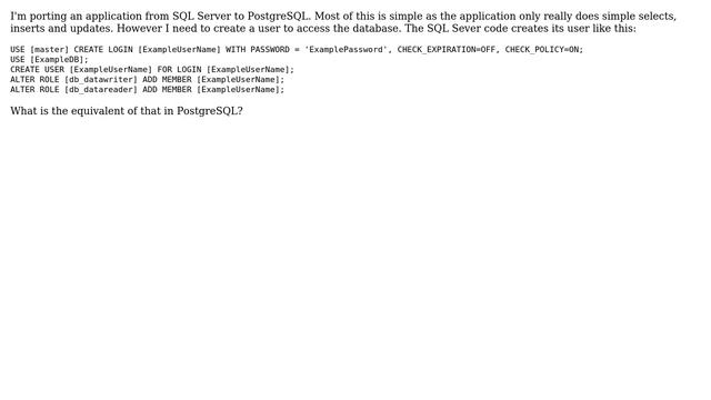 What is the equivalent of SQL Server's db_datareader/db_datawriter in PostgreSQL? смотреть онлайн