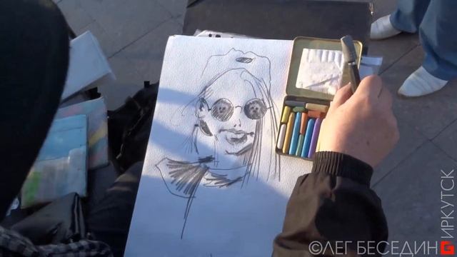 Городские наброски, шаржи на пленэре 12.05.2019, Иркутск, Олег Беседин смотреть онлайн