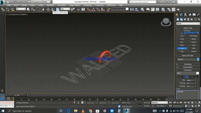 AutoCAD 3d max 2014//[part 33]HOW TO BEND OBJECT COLONY ARC MAKING AND WRITE TEXT... смотреть онлайн