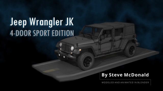 Jeep JK Blender Model and Animation смотреть онлайн