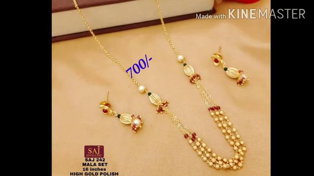 Gold Polished Mala Sets...😍🤩😍🤩...For order whatsapp on 9713255815 смотреть онлайн