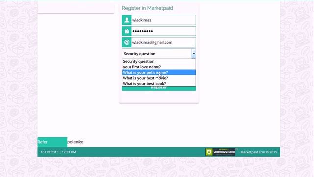 MarketPaid.Регистрация