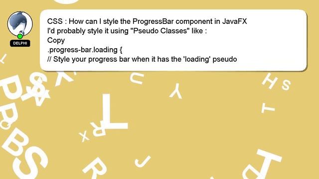 CSS : How can I style the ProgressBar component in JavaFX смотреть онлайн
