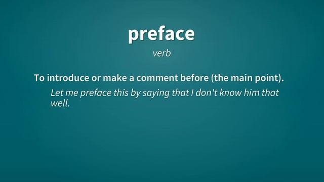 Preface | Definition of preface смотреть онлайн