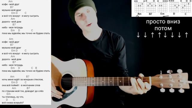 Нервы - Кофе мой друг: Как играть на гитаре без баррэ, аккорды, разбор песни смотреть онлайн