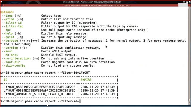 n98-magerun - Cache report/view смотреть онлайн