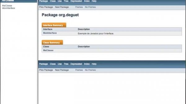 Eclipse Java : génération de Javadoc