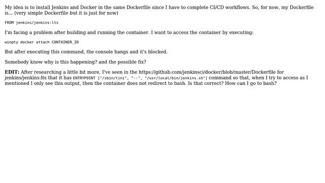 Why docker always hangs when trying to access container? смотреть онлайн