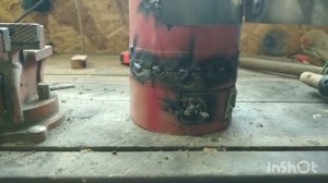 Походная печь из огнетушителя своими руками. Щепочница.