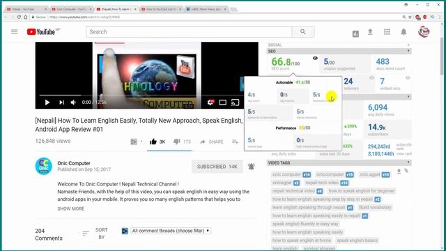 VidIQ -Chrome Extension -Best SEO Tool for YouTubers to Grow Your Channel in Nepali смотреть онлайн