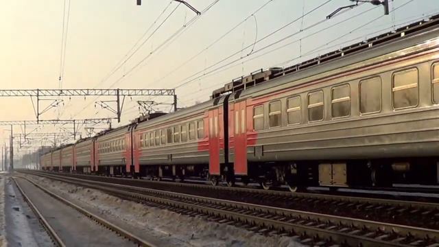 Встреча электропоездов ЭД4М-0268 и ЭД4М-0441 смотреть онлайн