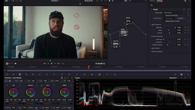 Davinci Resolve relight and depth map смотреть онлайн
