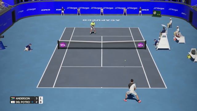 Kevin Anderson vs Juan Martin del Potro - Acapulco - AO Tennis PS4 Gameplay смотреть онлайн