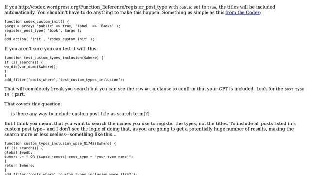 Wordpress: Custom Post Title as search term смотреть онлайн