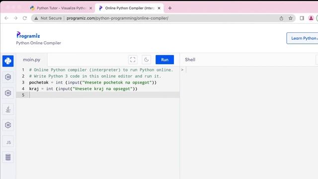 Програма со структура за повторување во Python смотреть онлайн