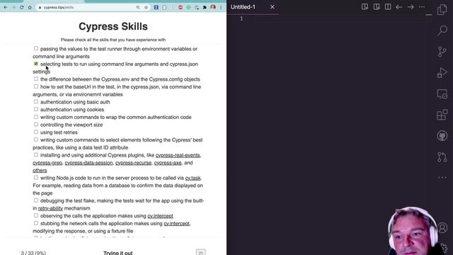 Interactive Cypress Skills Form смотреть онлайн