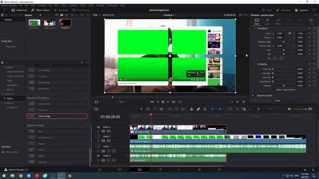 Картинка в картинке в DaVinci Resolve смотреть онлайн