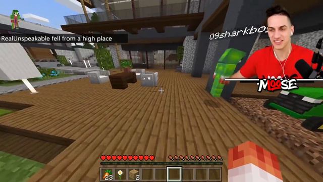 MINECRAFT HIDE & SEEK in UNSPEAKABLE'S BILLIONAIRE MANSION! (With Shark & Moose) смотреть онлайн