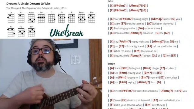 Dream A Little Dream Of Me - Mamas & Papas - Ukulele-Play-Along смотреть онлайн