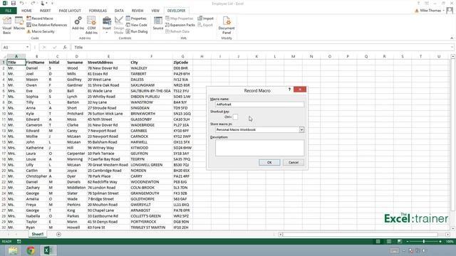 Excel 2013 : How to Record a Macro смотреть онлайн