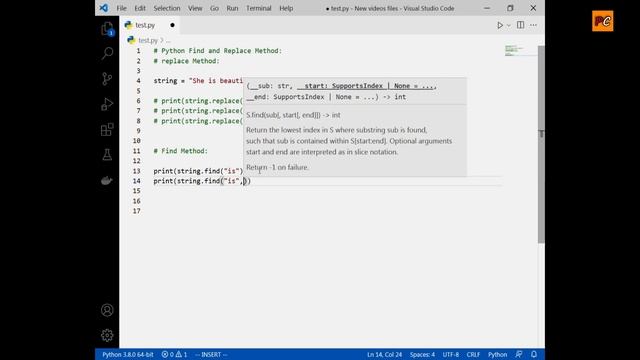 Python String Methods Tutorial – How to Use find() and replace() on Python Strings (beginners) смотреть онлайн