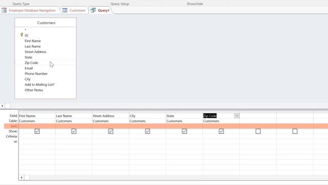 Access: Designing a Simple Query смотреть онлайн